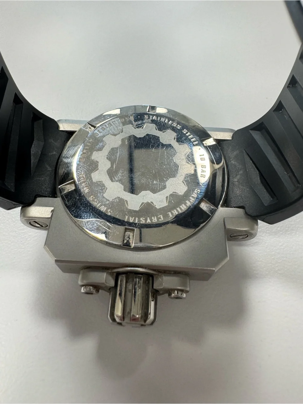 Oakley Men's Gearbox Brushed White Dial Watch